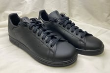 ADIDAS Originals Stan Smith Trainers Black Leather SIZE UK 5 EU 38