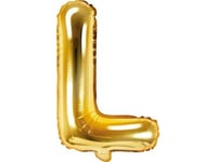 Party Deco Foil Balloon Letter "L", 35Cm, Universal Gold