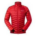 Berghaus Men's Tephra Stretch Reflect 2.0 Down Jacket | Extra Warmth | Packable | Polartec, Carmine, XL