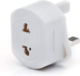 Travel  Adapter  Plug  EU  to  UK ,  White  Plug  for  Shaver / Toothbrush