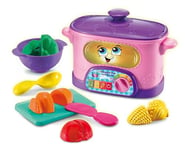 LeapFrog Choppin' Fun Learning Pot, Pink, Roleplay Kitchen Toy for Children, Interactive Learning Toy for Pretend Play with Food Names, Recipes and Colours, Gift for 12 Months Plus, English Version