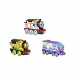 Thomas & Friends Thomas et Ses Amis - Lot de 3 Trains Jouets - Changeurs de Couleur - Moteurs Thomas Percy et Kana moulés sous Pression avec révélation de Couleur dans l'eau Chaude et Froide - HNP82