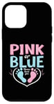 Coque pour iPhone 12 mini Rose ou bleu « Mama Loves You Baby Reveal Party »