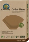 IF YOU CARE J25001 Coffee Filters, No. 4, 100 count.