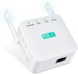 Répéteur WiFi,Amplificateur WiFi Puissant 300Mbps,WiFi Extender Jusqu'à 360°,2.4GHz Repeteur WiFi Puissant Compatible 4 Modes,Compatible avec Tous Les Routeurs (Blanc)