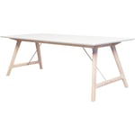Andersen T7 Spisebord Utvidbart 95x220 cm, Hvit/White Pigmented Oak Hvit Laminat