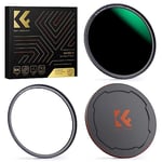 K&F Concept Filtre ND1000 52mm Magnétique 10-Stop Installer Rapide avec Bague Base et Bouchon Devant en métal pour Objectif Appareil Photo