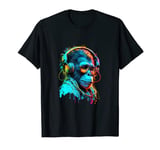 Techno-Disco Rave Monkey DJ Monkey Headphones for Festivals T-Shirt