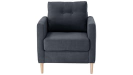 Fauteuil en tissu BERGEN coloris gris foncé