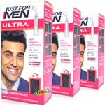 3x Just For Men Ultra Easy Comb In Hair Colour Dye A65 DARKEST BLACK - Autostop