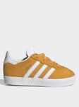 adidas Originals Unisex Infant Gazelle Elastic Trainers - Yellow, Yellow, Size 8 Younger