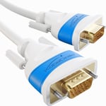 ¿ Cable Vga Vers Vga ¿ 10 M ¿ Pour Une Qualité D'Image Maximale Grâce À Des Conducteurs En Cuivre De Haute Pureté (Blanc, Full Hd, Vga À Vga, Connecte Un Pc À Un Écran/Projecteur)[CAB300921]