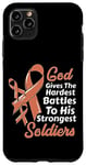 Coque pour iPhone 11 Pro Max Le dieu du cancer de l'utérin donne des batailles les plus dures aux soldats les plus forts