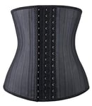 YIANNA Latex Corset Femme Gaine Amincissante Ventre Plat Waist Trainer Ceinture Minceur Body Gainant Sport Training Sculptant Bustier Noir 1210 3XL