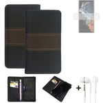 Phone Case + earphones for Samsung Galaxy S22 Ultra Exynos Wallet Cover Bookstyl