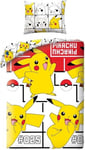 Pokemon Set Lit Pikachu Anniversaire 025 Original Couette 140x200 Coton