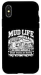 Coque pour iPhone X/XS Mud Life - Clean Trucks Are Boring - Camion de boue tout-terrain