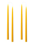 Kunstindustrien Hand Dipped Candles, 4 Pack Gul