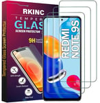 RKINC Verre Trempé [Lot de 3] pour Xiaomi Redmi Note 9S, 9 Pro, 9 Pro Max, Film Protection écran, Dureté 9H 0,33 mm HD Glass [sans Bulles d'air][Résistant aux rayures][Garantie à vie]