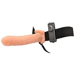 8 Inch Vibrating Hollow Strap On, Hollow Penis Sleeve Sex Toy, Hollow Strap-on for Men, Penis Extender Sleeve