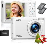 Digital Camera 4K 64MP with 32GB Card, Point and Shoot Digital Camera with 18X 2