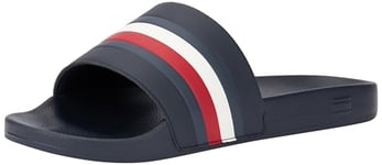 Tommy Hilfiger Men’s Pool Slides with Tommy Branding, Blue (Desert Sky), 7