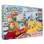 Bandai - Pokémon - Calendrier des Vacances de fin d'année Edition 2024-24 Cases avec 16 Figurines Exclusives et 8 Décors thématique Fêtes - Figurines Pokémon 5cm - Cadeau Enfant 4 ans et + - WT00257