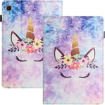 Housse Tablette Pour Samsung Galaxy Tab A7 Lite 8.7 Sm-T220/T225 Pu+Tpu Matérielle Coque Galaxy Tab A7 Lite Fonction Support Coque Tablette Samsung Tab A7 Lite Licorne