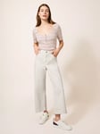 White Stuff Plain Wide Leg Cropped Jeans