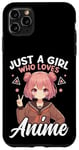 Coque pour iPhone 11 Pro Max Just a Girl Who Loves Anime Merch Afro-Américain Afro