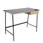 Bureau Design "Stanford" 100cm Naturel & Noir