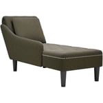 Vidaxl - Fauteuil long et coussin/accoudoir droit vert armée similicuir