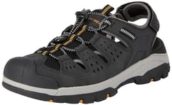 Skechers Men's TRESMEN Menard Sandals, Black Synthetic/Mesh, 12 UK