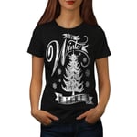 Winter Time Christmas Women Blackt-shirt XXL