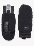 UGG Fluff Mitten With Logo - Dame - Sort - L/XL