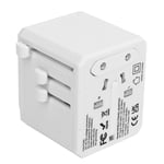 Universal Travel Adapter AC100V‑240V 4 Uptor For Cell Phones Laptops(White ) New