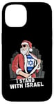 iPhone 14 I Stand With Israel And USA Flag Santa Patriotic Israeli Case