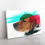 Big Box Art Golden Retriever Dog V2 Canvas Wall Art Print Ready to Hang Picture, 76 x 50 cm (30 x 20 Inch), Multi-Coloured