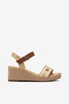 Tommy Hilfiger - Sandaletter Webbing Wedge Sandal - Beige