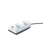 Trust Gaming Gxt 254 Chargeur Manette Ps5 Station De Charge Duo Pour Playstation 5 Dualsense Alimentation Usb Duocharger Avec Indicateur Led Blanc