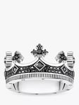 THOMAS SABO Men's Zirconia Crown Ring, Silver