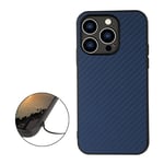 Trolsk Thin Carbon Fiber Case (iPhone 15 Pro Max) - Blå