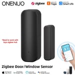 ONENUO-Capteur d'alarme intelligent Tuya Zigbee pour porte et fenêtre,poignées ouvertes et fermées,Wi-Fi,compatible avec Alexa Google Home - Type Zigbee