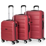 ITACA - Valises. Lot de Valise Rigides 4 roulettes - Valise Grande Taille, Valise soute Avion, Bagages pour Voyages.Ensemble Valise Voyage. Verrouillage à Combinaison, Corail