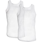 Resteröds 2P Organic Cotton Net Singlet Vit ekologisk bomull Small Herr