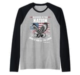 Blessed Is The Nation Whose God Is the Lord Psalm 33:12 Raglan Baseball Tee