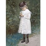 Artery8 Mauve Daughter Of The Artist 1875 Painting Art Print Canvas Premium Wall Decor Poster Mural