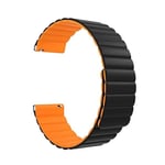 Bracelet Magneticwavesilicon Phonecare Pour Samsung Galaxy Watch7 Lte - 40mm - Noir/Orange