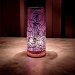 Oil Burner Wax Tart Melter Fragrance Diffuser Touch Lamp Rose Gold Purple Leaf