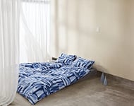 Calvin Klein Ensemble de Housse de Couette Peinte, 155 x 220 cm+80 x 80 cm, Bleu